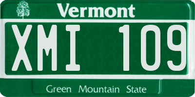VT license plate XMI109