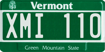 VT license plate XMI110