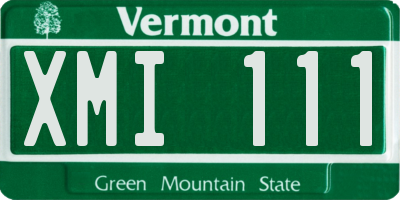 VT license plate XMI111