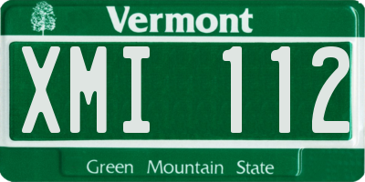 VT license plate XMI112