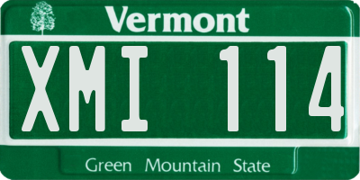 VT license plate XMI114
