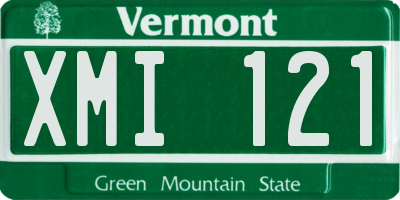 VT license plate XMI121