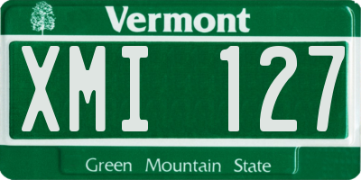 VT license plate XMI127
