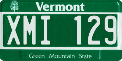 VT license plate XMI129