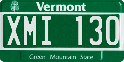 VT license plate XMI130
