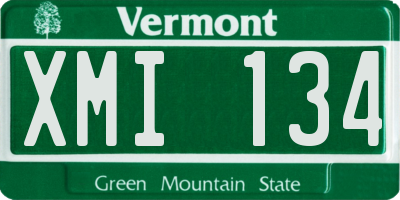 VT license plate XMI134