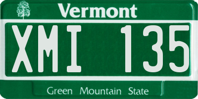 VT license plate XMI135