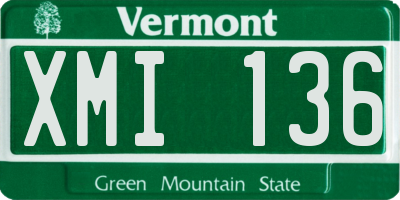 VT license plate XMI136