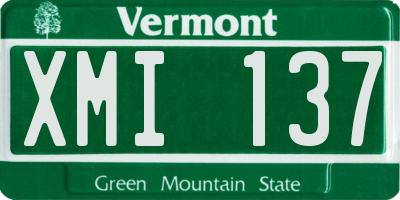 VT license plate XMI137