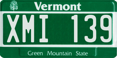 VT license plate XMI139
