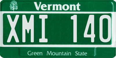 VT license plate XMI140