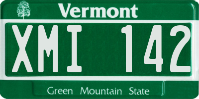 VT license plate XMI142