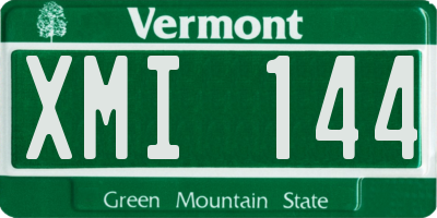VT license plate XMI144