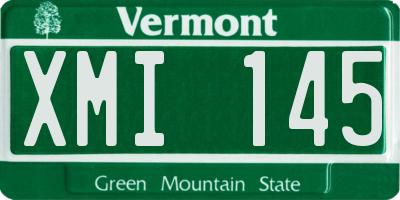 VT license plate XMI145