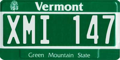 VT license plate XMI147
