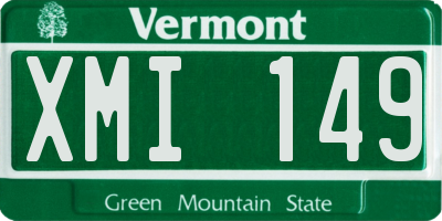 VT license plate XMI149