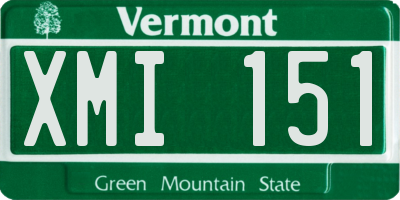 VT license plate XMI151