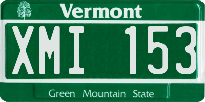 VT license plate XMI153