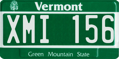 VT license plate XMI156
