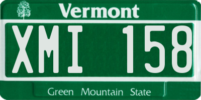 VT license plate XMI158