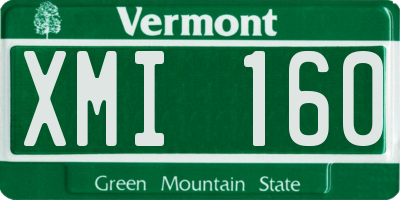 VT license plate XMI160