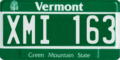 VT license plate XMI163