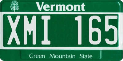 VT license plate XMI165