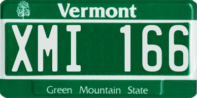 VT license plate XMI166