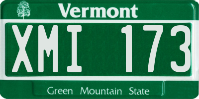 VT license plate XMI173
