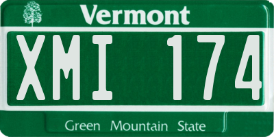 VT license plate XMI174