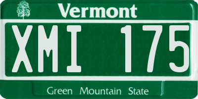 VT license plate XMI175