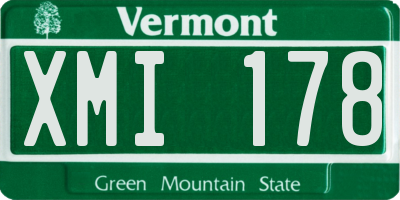 VT license plate XMI178