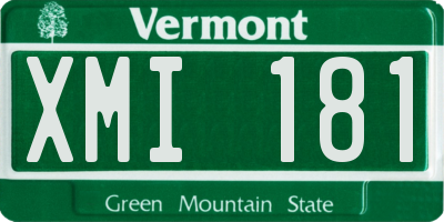 VT license plate XMI181