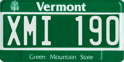 VT license plate XMI190