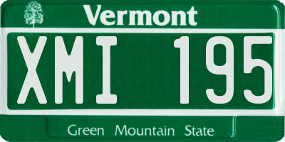 VT license plate XMI195