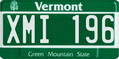 VT license plate XMI196