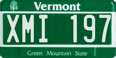 VT license plate XMI197
