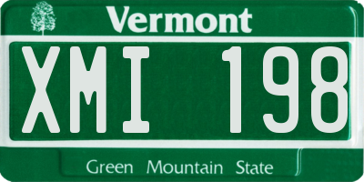 VT license plate XMI198