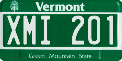 VT license plate XMI201