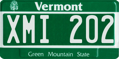 VT license plate XMI202