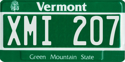 VT license plate XMI207