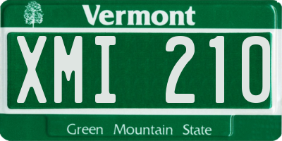 VT license plate XMI210