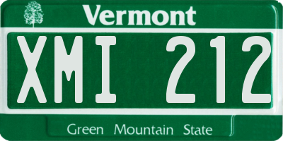 VT license plate XMI212