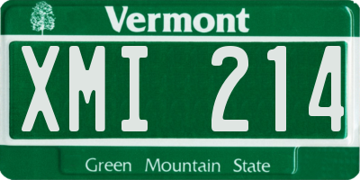 VT license plate XMI214