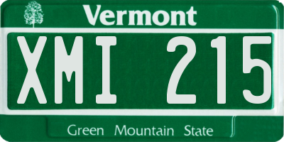 VT license plate XMI215