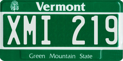 VT license plate XMI219
