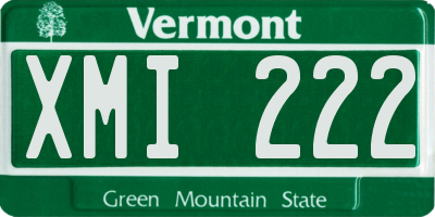 VT license plate XMI222