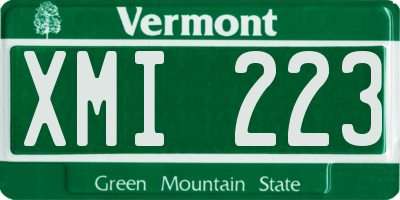 VT license plate XMI223