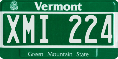 VT license plate XMI224