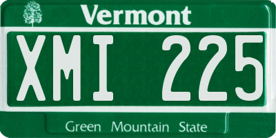 VT license plate XMI225